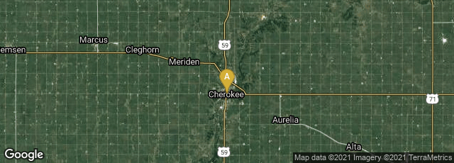 Detail map of Cherokee, Iowa, United States