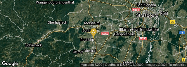 Detail map of Rosheim, Grand Est, France