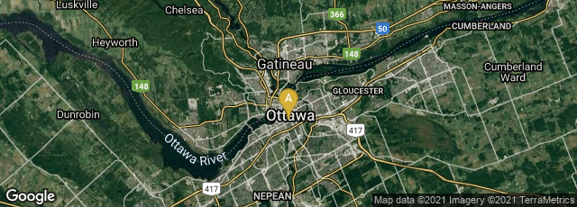 Detail map of Ottawa, Ontario, Canada