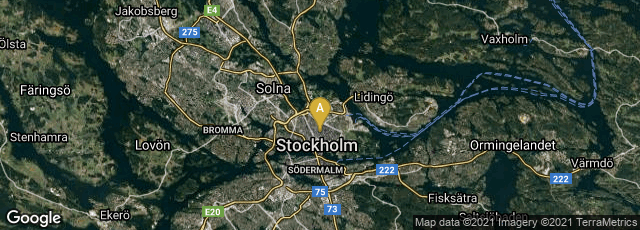 Detail map of Östermalm, Stockholm, Stockholms län, Sweden