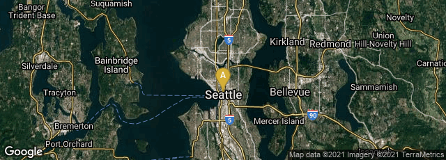 Detail map of Seattle, Washington, United States