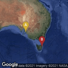 Overview map of Adelaide, South Australia, Australia,Saint Marys, Tasmania, Australia