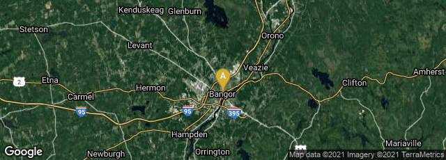 Detail map of Bangor, Maine, United States