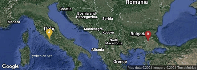 Detail map of Roma, Lazio, Italy,Edirne, Turkey