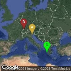 Overview map of Venezia, Veneto, Italy,Rosental, Basel, Basel-Stadt, Switzerland,Greece