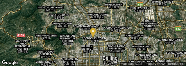 Detail map of Haidian Qu, Beijing Shi, China