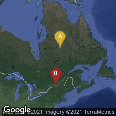 Overview map of Quebec, Canada,Ville-Marie, Montréal, Québec, Canada