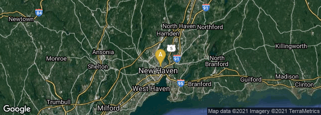 Detail map of New Haven, Connecticut, United States