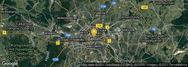 Detail map of Mitte, Berlin, Berlin, Germany