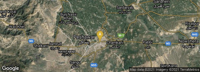Detail map of Zaryab Colony, Peshawar, Khyber Pakhtunkhwa, Pakistan