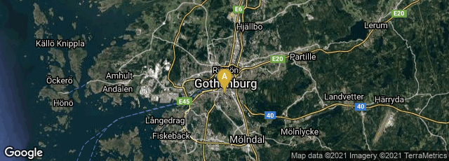 Detail map of Lorensberg, Göteborg, Västra Götalands län, Sweden