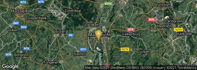 Detail map of Maastricht-Centrum, Maastricht, Limburg, Netherlands
