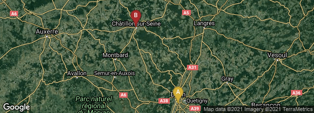 Detail map of Longvic, Bourgogne-Franche-Comté, France,Châtillon-sur-Seine, Bourgogne-Franche-Comté, France