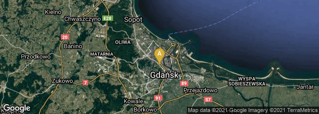 Detail map of Aniołki, Gdańsk, pomorskie, Poland