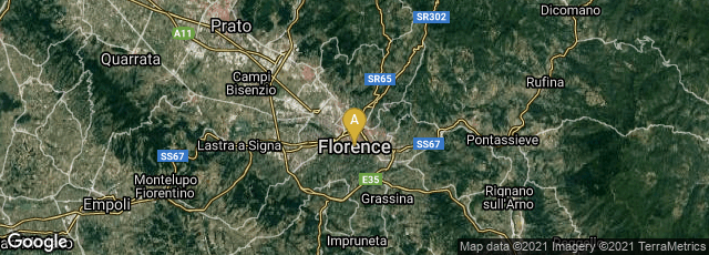 Detail map of Firenze, Toscana, Italy