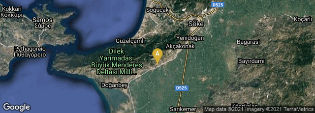 Detail map of Aydın, Turkey