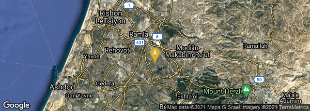 Detail map of Karmei Yosef, Center District, Israel