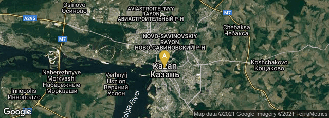 Detail map of Kazan, Respublika Tatarstan, Russia