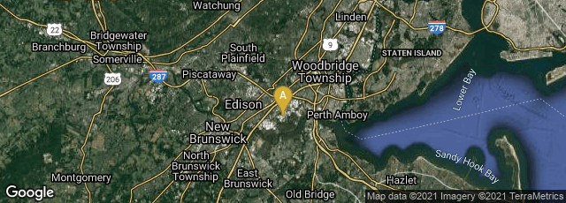 Detail map of Edison, New Jersey, United States