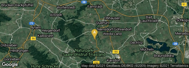 Detail map of Querfurt, Sachsen-Anhalt, Germany