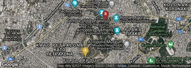 Detail map of Athina, Greece,Athina, Greece