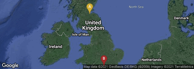 Detail map of Edinburgh, Scotland, United Kingdom,Bradfield, Reading, England, United Kingdom