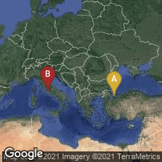Overview map of İstanbul, Turkey,Roma, Lazio, Italy