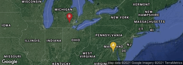 Detail map of Washington, District of Columbia, United States,Ann Arbor, Michigan, United States