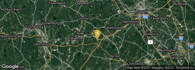 Detail map of Littleton, Massachusetts, United States