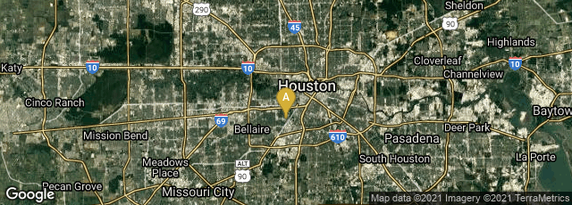 Detail map of Houston, Texas, United States