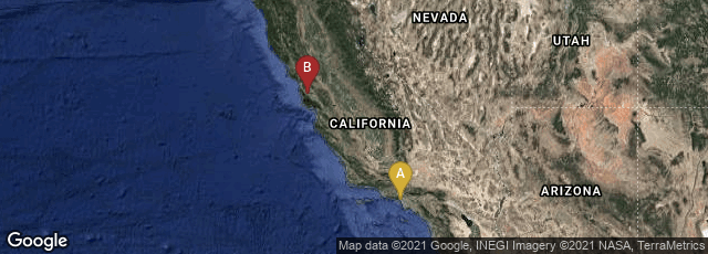 Detail map of Santa Monica, California, United States,Menlo Park, California, United States