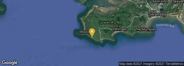 Detail map of Swansea, Wales, United Kingdom