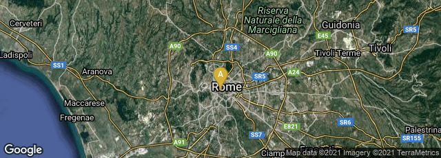 Detail map of Roma, Lazio, Italy