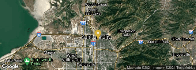 Detail map of Salt Lake City, Utah, United States