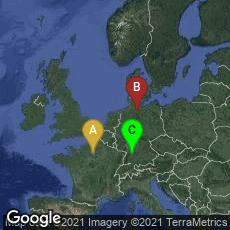 Overview map of Paris, Île-de-France, France,Bezirk Eimsbüttel, Hamburg, Hamburg, Germany,Stuttgart-Mitte, Stuttgart, Baden-Württemberg, Germany