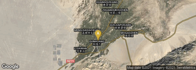 Detail map of Dunhuang Shi, Jiuquan Shi, Gansu Sheng, China