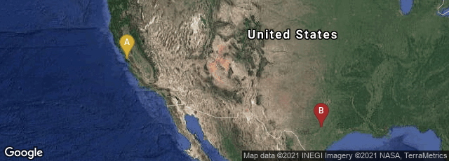 Detail map of Mountain View, California, United States,Austin, Texas, United States
