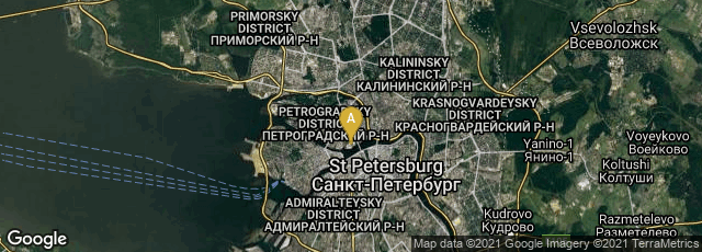 Detail map of Sankt-Peterburg, Russia
