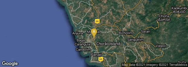 Detail map of Guirim, Goa, India