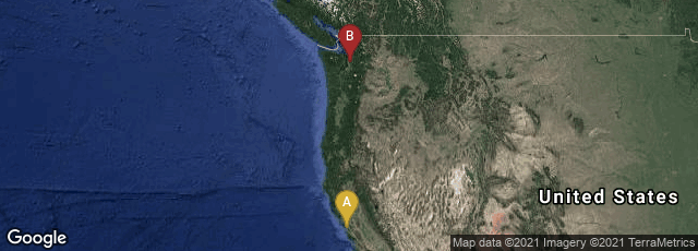 Detail map of San Francisco, California, United States,Bellevue, Washington, United States