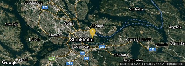 Detail map of Östermalm, Stockholm, Stockholms län, Sweden